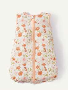 Cozy Pixies 1 pieza Saco de dormir para bebé, patrón de flores naranjas, mangas desmontables, cómodo y suave, adecuado para regalar sacos de dormir para recién nacidos, certificado por Oeko-Tex - Multicolor - Ver 6