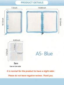 PVC Zipper Storage Bag, Cosmetics Storage Box, Convenient Zipper Style Dust-Proof Oxidation-Resistant Earrings Necklaces Bracelets Jewelry Storage Album, A5 Zipper Sparkling Loose Leaf Photo Album, A5 Zipper Loose Leaf Organizer Diary Notebook, Back To School,School Supplies - Sets - View 10