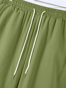 Genlund 男士棕櫚樹印花圓領休閒背心短褲套裝，度假風 - 彩色 - 查看 5