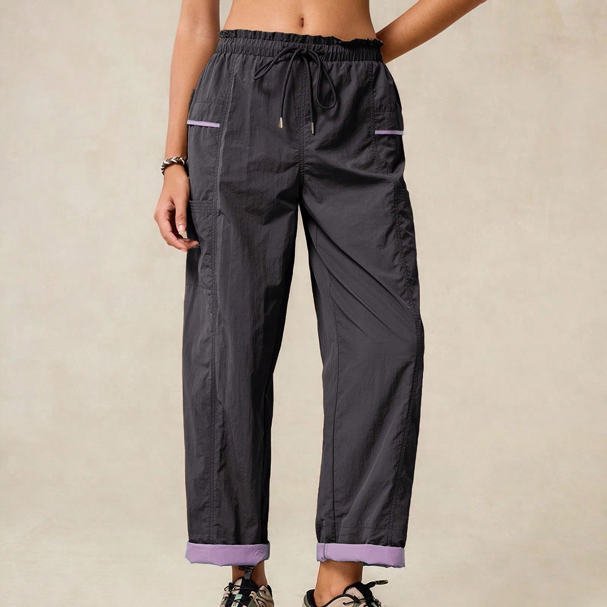Pantalones para mujer para exteriores, camping y senderismo, resistentes al agua, ligeros y de pierna ancha