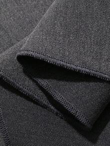 FRIFUL Women's Multi-Layer Ruffle Asymmetric Hem Patchwork Skirt - Grey - View 3