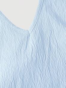 SHEIN MOD Robe longue minimaliste à col cravate de couleur unie pour femmes grandes tailles, portée décontracté au quotidien, pour le printemps/l'été, la Saint-Valentin, les rendez-vous, le carnaval, la plage, les invités de mariage, les demoiselles d'honneur, les soirées élégantes, les vacances. Robe maxi jaune oie, élégante et chic, à encolure bateauet robe longue jaune pour le thé - Bleu azur - Voir 4
