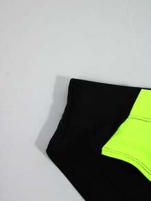 Manfinity KASUA Bañador de hombre con parches de color contrastante y diseño triangular - Negro - Ver 6