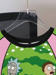 Rick and Morty X SHEIN 男士圆领字母卡通印花休闲百搭日常T恤 - 白色 - 查看 5