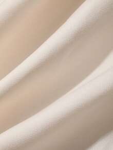DAZY Elegant Contrast Color Trim Decor Loose Mid-Length Women Robe Pajamas - White - View 10