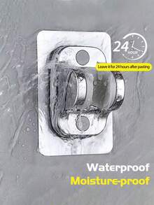 1PC Adjustable Shower Head Holder, Removable Wall Mount Shower Shelf, Universal Punch-Free Shower Bracket, No Drill Fixed Base For Bathroom, Stainless Steel Shower Organizer With Suction Cup, Strong Grip Caddy - Silver - View 13