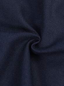 Manfinity Hypemode Men's Loose Casual Solid Color Pants - Navy Blue - View 6