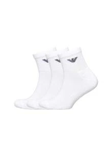 Armani 3Pk Men's Crew Socks - 白色 - 查看 2