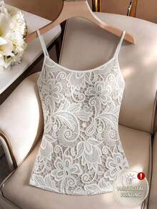 GlowEve Trang phục thường ngày thoải mái cho nữ, áo hai dây ôm eo, kiểu dáng lãng mạn, thích hợp cho hẹn hò, đi làm, phong cách tối giản, đi biển, mùa hè. Áo hai dây màu trắng, kiểu dáng thanh lịch, sang trọng, thời trang, thích hợp cho nữ, họa tiết hoa. - Nhiều màu - Xem 1