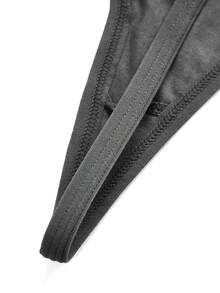 Ocili 7pcs Comfortable Cotton Minimalist Bikini Panty Set - Dark Grey - View 4