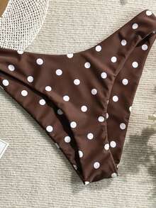 Swim Basics Quần bikini chấm bi dành cho nữ, đồ đi biển và nghỉ dưỡng. - Rỉ Nâu - Xem 4