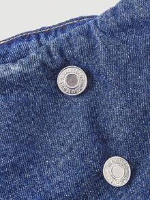 Sweetra Women's Casual Button Denim Pants, Spring/Summer - Light Wash - View 3