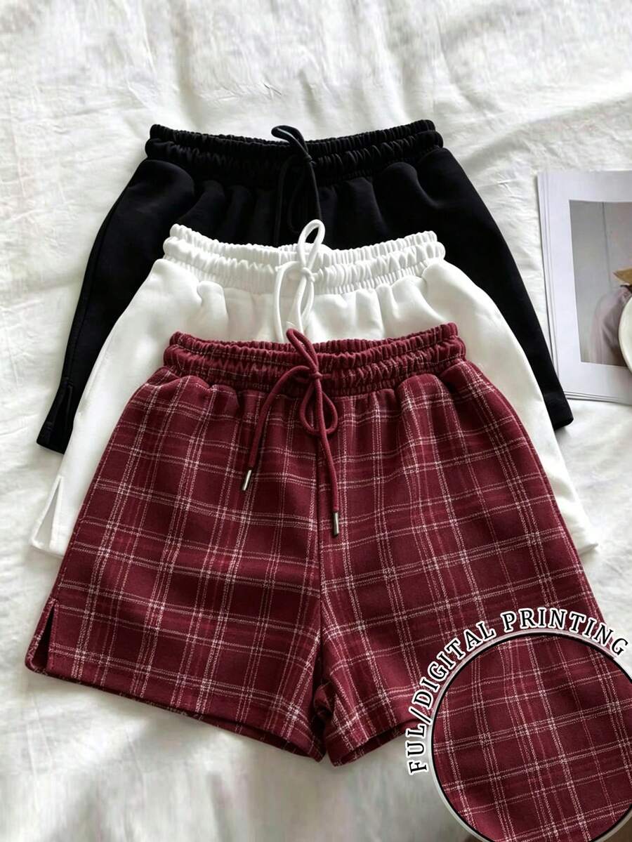 Glimmora Bộ 3 quần short nữ dáng rộng, thoải mái, thích hợp cho thể thao, mặc hàng ngày và hẹn hò. - Nhiều màu - Xem 1