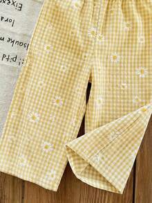 SHEIN LMoss Kids LMoss Baby Girls Summer Cute Striped Camisole And Elastic Waist Pants 2 Pieces Set - Multicolor - View 5