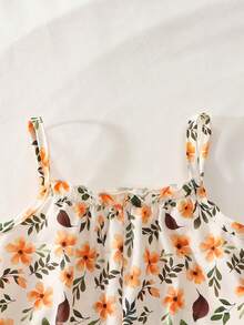 Girls 4-7 Years Casual Summer Jumpsuit, Fashion Beach Babe Print Sleeveless Jumpsuit Pants - Multicolor - View 7