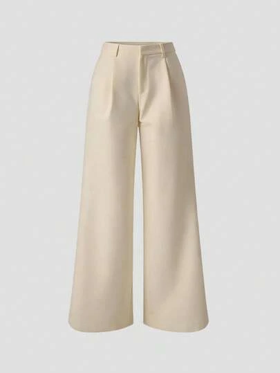 Sweetra Pantalones anchos casuales elegantes y delgados para mujer