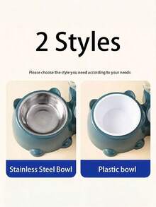 2-In-1 Elevated Tilted Pet Feeder With Stainless Steel Food & Water Bowls, Protects Pets Neck And Promotes Safer Eating & Drinking - multicolor - View 5