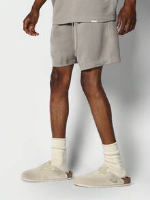 SUMWON Regular Fit Short Sleeve Tee With Short 2 Piece Set - Khaki - View 4