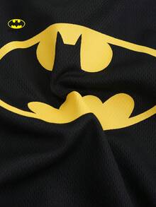 Maija Kids BATMAN X SHEIN Maija Kids 2pcs/Set Young Boy Summer Contrast Color Soft Round Neck Sleeveless Tank Top And Elastic Waist Shorts,Suitable For Sports,Competitions,Entertainment - Multicolor - View 6