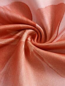 SHEIN Đầm xẻ tà màu cam in hoa nhiệt đới cho bé gái tuổi teen, kiểu dáng thường ngày, thích hợp cho tiệc trà chiều, lễ Phục sinh, lễ hội Carnival, du thuyền biển, kỳ nghỉ biển. - trái cam - Xem 6