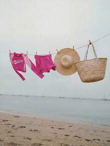 DAZY Bộ đồ bơi dễ thương cho bé gái, đồ bơi kiểu váy cho kỳ nghỉ của trẻ nhỏ - Màu Hồng Tươi - Xem 3