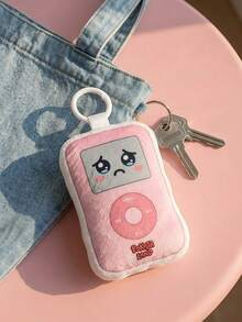 POKOJA LAND 1pc Aesthetic Retro Music Player & Character Plush Charm – Chic Precision Printed Details – Atmospheric Y2K Accessory For Bags – Sentimental Gift For Modern Creatives - Multicolor - View 3