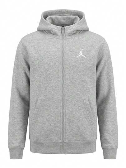 Jordan Kids Full Zip Hoodie Grey