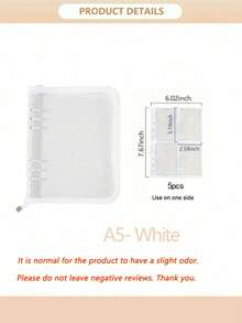 PVC Zipper Storage Bag, Cosmetics Storage Box, Convenient Zipper Style Dust-Proof Oxidation-Resistant Earrings Necklaces Bracelets Jewelry Storage Album, A5 Zipper Sparkling Loose Leaf Photo Album, A5 Zipper Loose Leaf Organizer Diary Notebook, Back To School,School Supplies - Sets - View 8