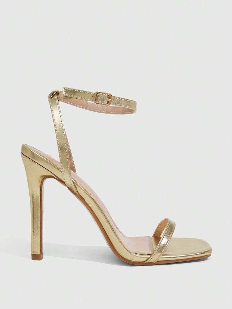 CUCCOO SZL Women's Elegant Minimalist Heeled Sandals For Commuting Valentine's Day Prom Heels Summer Shoes