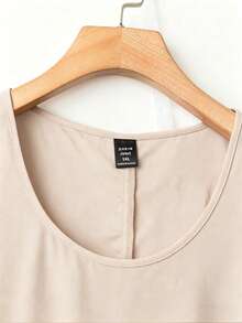 SHEIN LUNE CURVE 2pcs/Set Plus Size Women Chiffon Batwing Sleeve Set Fall - Apricot - View 3