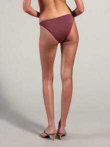 Rouah Women's Hardware Bikini Bottom, Casual Sexy Vacation - Matching Top Available Beach Party Burgundy Summer - Brown - View 4