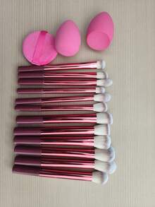 Makeup Brushes Set, Complete Professional Makeup Tools, Portable Storage, Perfect For Beginners & Festive Gift Box - Burgundy - View 13