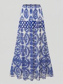 Swim Oasis 26SS 春夏度假沙滩波西米亚风绿色碎花连体泳衣及半裙套装 - 彩色 - 查看 10