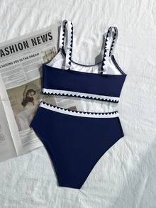 SHEIN Bộ bikini in hoa dành cho bé gái tuổi teen, 2 mảnh, kiểu dáng ngọt ngào và thời trang, phù hợp cho mọi dịp, mùa xuân/hè. - Nhiều màu - Xem 2