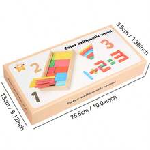 MINKOJA Montessori Wooden Counting Sticks Set With Storage Box, 9 Colors Math Manipulatives, STEM Early Learning Toy For Addition Subtraction & Number Recognition, Ideal Kids Educational Gift - Multicolor - View 9