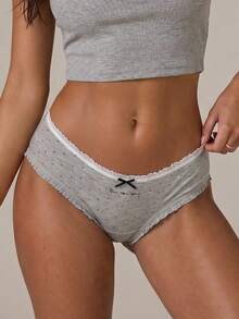 DAZY Set de 2 bragas cortas con estampado de lunares para mujer - Multicolor - Ver 13