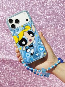 THE POWERPUFF GIRLS X SHEIN Feather Gradient Mobile Phone Case, Suitable For IPhone 11 - 17 Pro Max - Multicolor - View 2