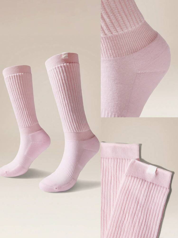 GLOWMODE 2 Pairs Cozy Cotton-Blend Slouch Daily Support Socks Gym