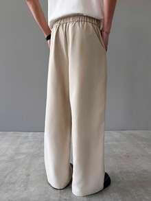SLATEMANN Men's Casual Loose Wide-Leg Pants - Beige - View 2