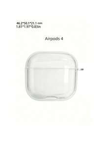 Ốp tai nghe trong suốt, chống sốc, dễ thương và sáng tạo, tương thích với iPhone 1/2/3/4 Pro 3, vỏ mềm tương thích với iPhone 2 Pro, có khóa chống thất lạc. - Nhiều màu - Xem 4