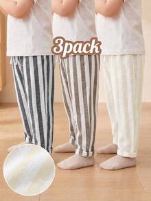 Vintaside Kids RANDOM  4PCS, Refreshing Striped Design With Fresh Vintage Vibe, Pairs Well With All-Match Tops For A Textured Look, - Multicolor - View 3