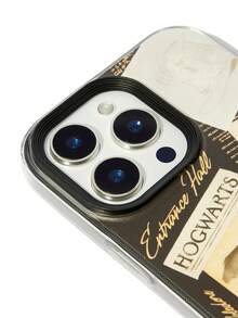 HARRY POTTER X SHEIN Ốp điện thoại viền đen kèm dây đeo, bảo vệ và chống rơi vỡ cho iPhone 11-17. - Nhiều màu - Xem 4
