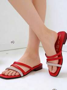 Sandalia plana - Rojo - Ver 7
