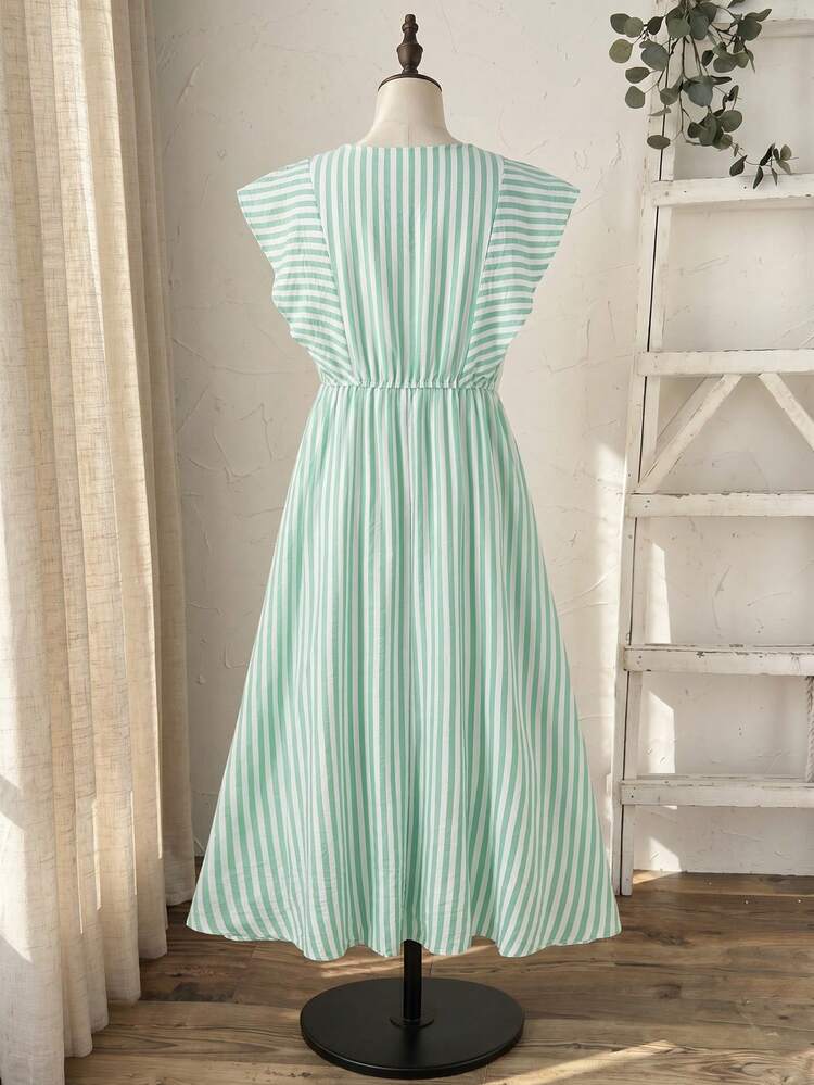 Plus Size Casual Striped Pockets Dress Summer Outfit For Women Beach Outfit For Women   Casual Dresses For Women