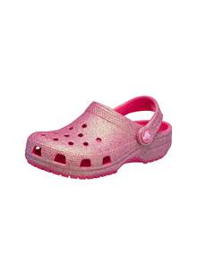Crocs CLASSIC CLOG Kids' Clogs Classic Comfortable Breathable Daily Weekend Travel 210985-6ZQ - Gold Pink - View 2