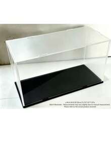 Cajas de exhibición de acrílico transparente, disponibles en 11 tamaños, ensamblaje DIY, adecuadas para exhibir modelos, bloques de construcción, manualidades y recuerdos, y que proporcionan protección contra el polvo. - Placa base de PVC negro de 5 mm. - Ver 9