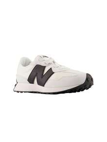 New Balance Women's Sports Shoes White GS327 - White and Black - View 4
