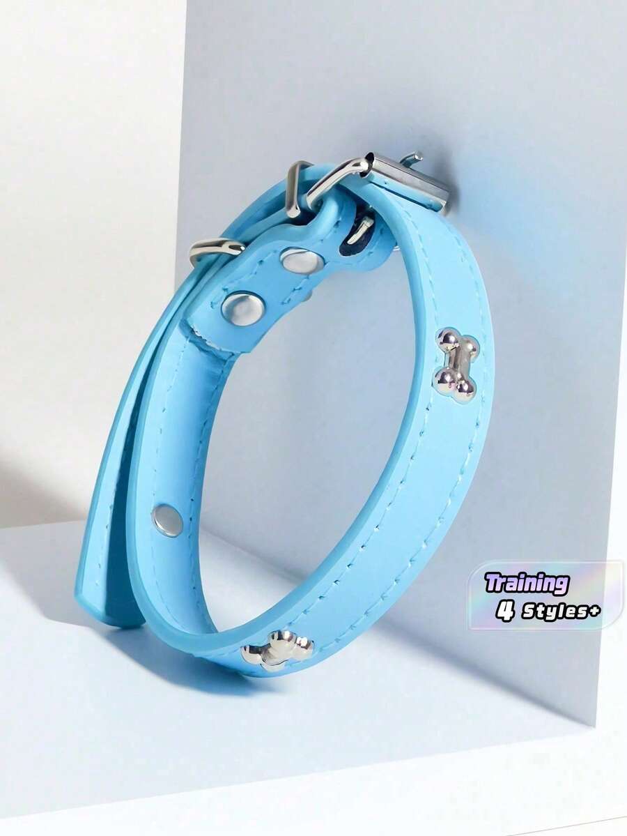 1 chiếc vòng cổ cho chó nhỏ và mèo - Màu xanh lam - Xem 1