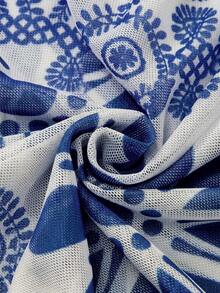 Swim Oasis 26SS 春夏度假沙滩波西米亚风绿色碎花连体泳衣及半裙套装 - 彩色 - 查看 11