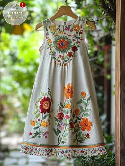 GlowEve Women's Summer Casual Sleeveless Printed Mini Dress